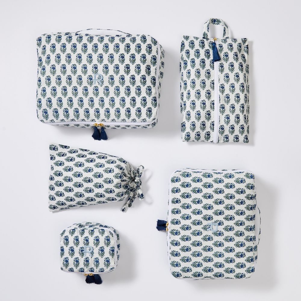5-Piece Block Print Packing Cube Set