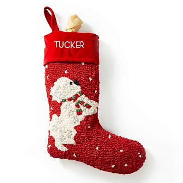Small White Dog Stocking