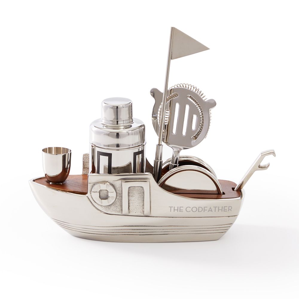 Silver Boat Bar Tool Set