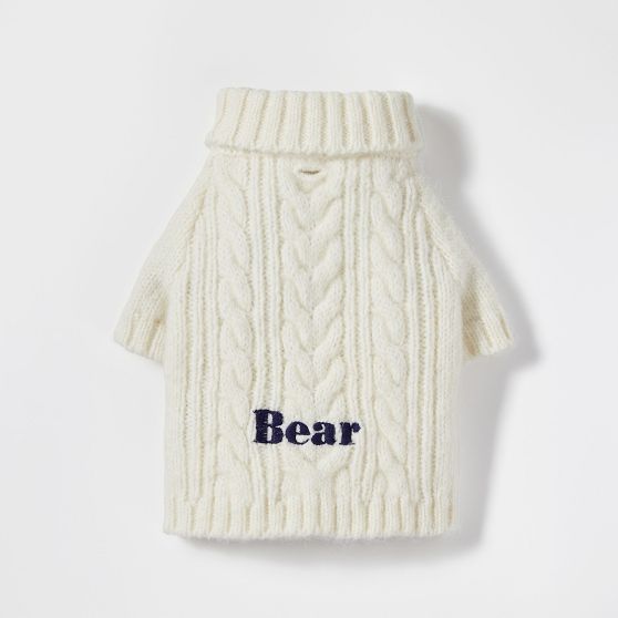 Chunky Cable Knit Dog Sweater | Mark and Graham