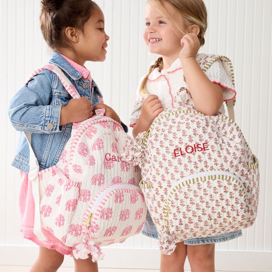 Block Print Quilted Backpack