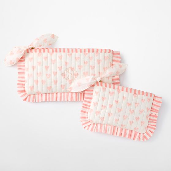Block Print Ruffle Pouch Set​