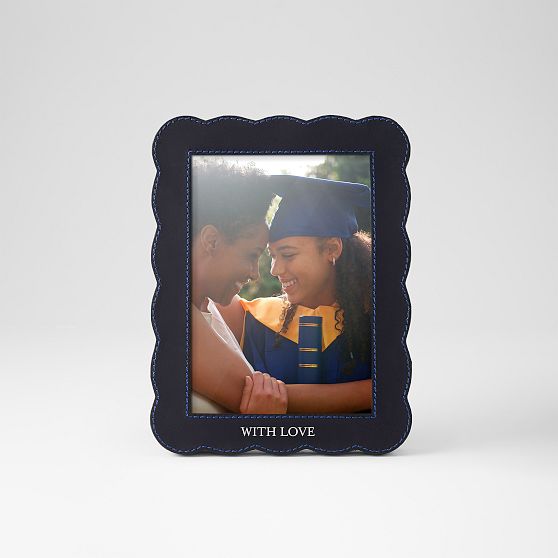 Scalloped Leather Frame