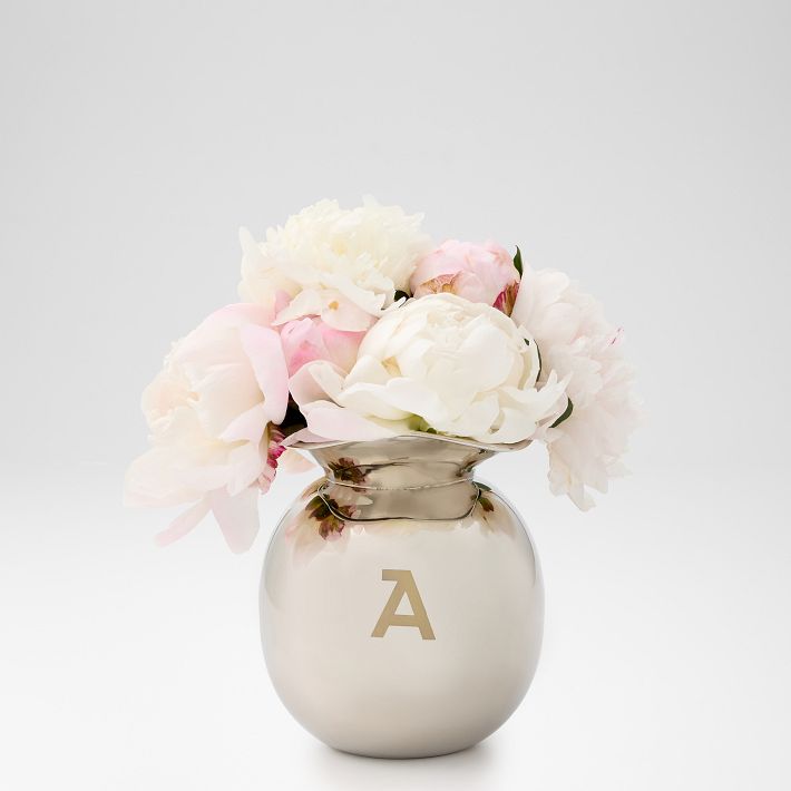 Metal Ruffle Vase