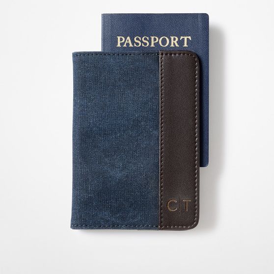 Jack Waxed Canvas Passport Case