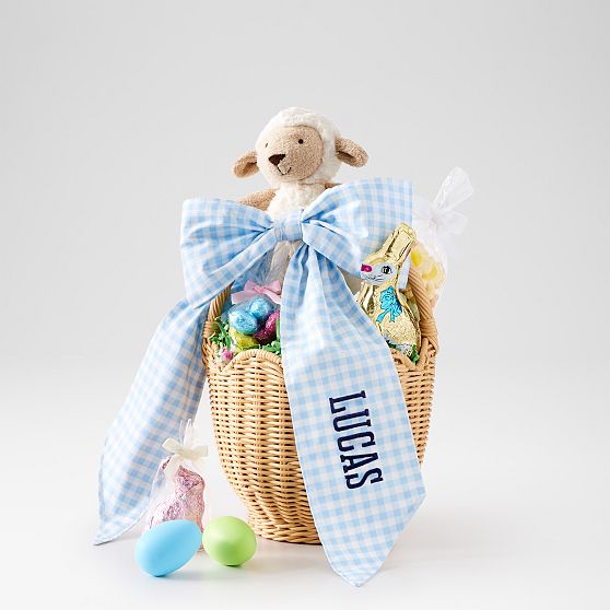 Scalloped Wicker Easter Basket