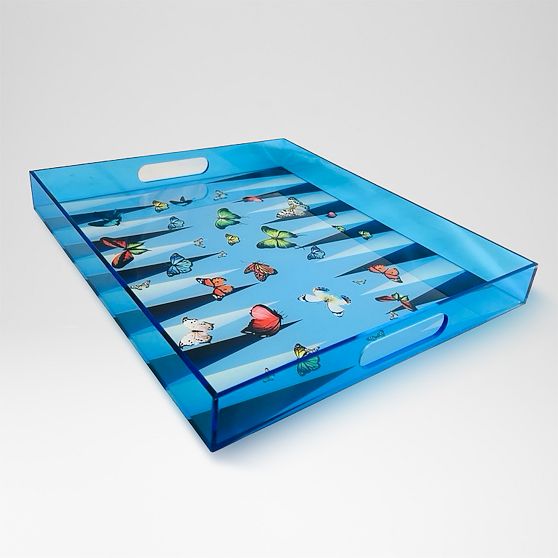 Acrylic Butterfly Backgammon Game Tray​