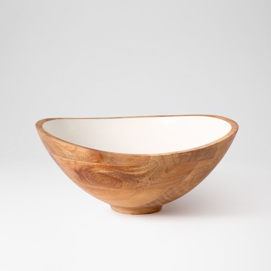 Wood and Enamel Bowl