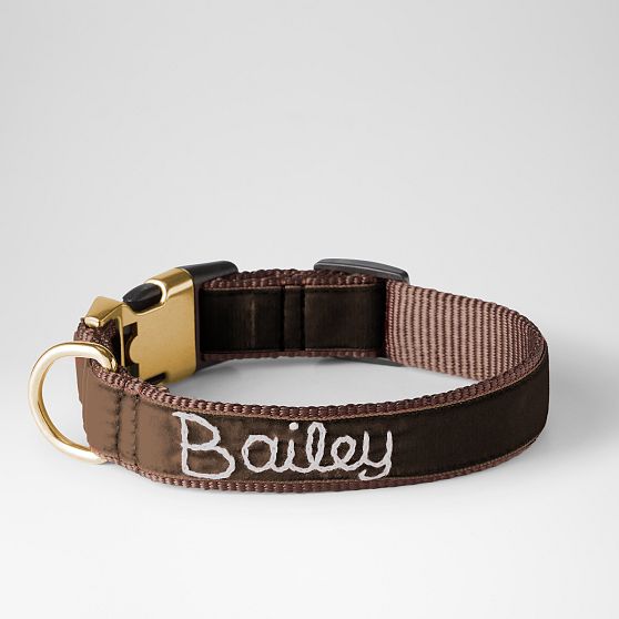 Hand-Embroidered Velvet Collar