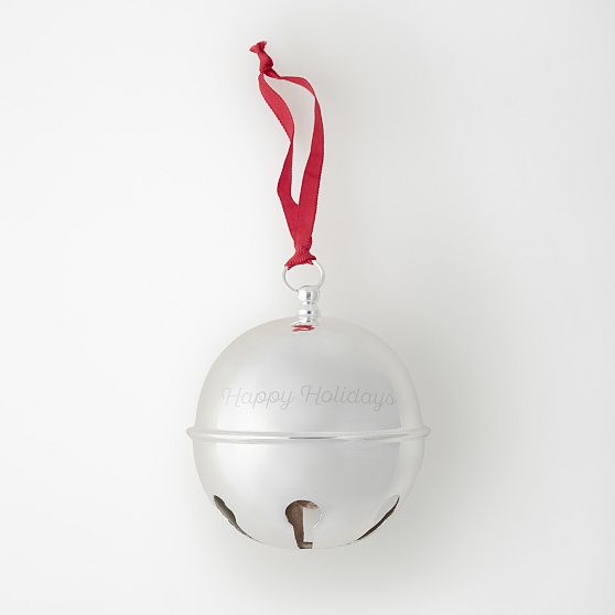 Silver Jingle Bell Ornament