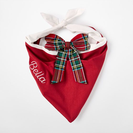Tartan Bow Bone Dog Bandana
