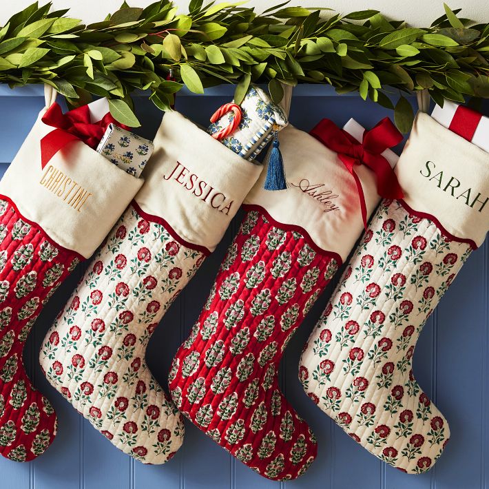 Block Print Quilted Stocking - Thumbnail 4