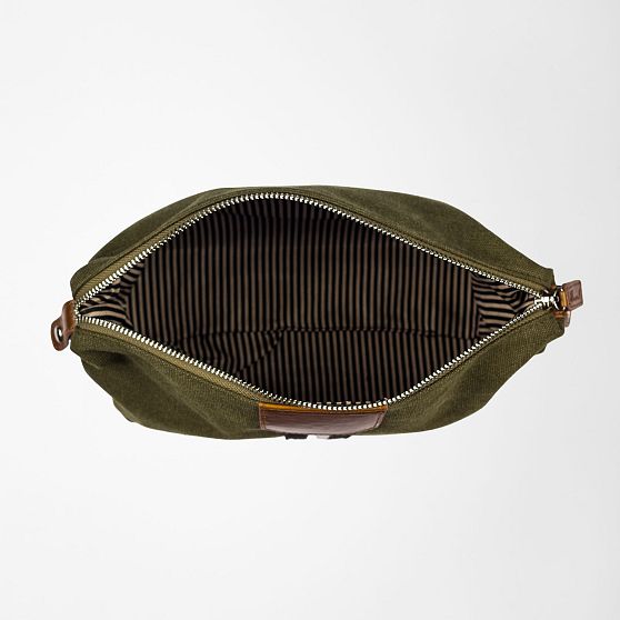 Canvas Twill Stripe Travel Pouch
