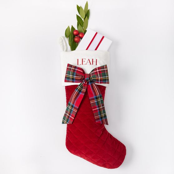 Quilted Bow Stocking