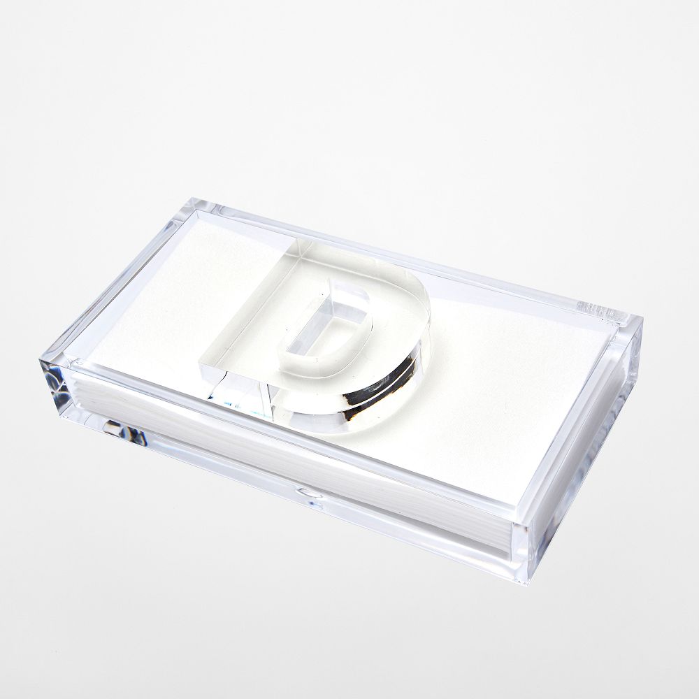 Acrylic Initial Guest Towel Holder
