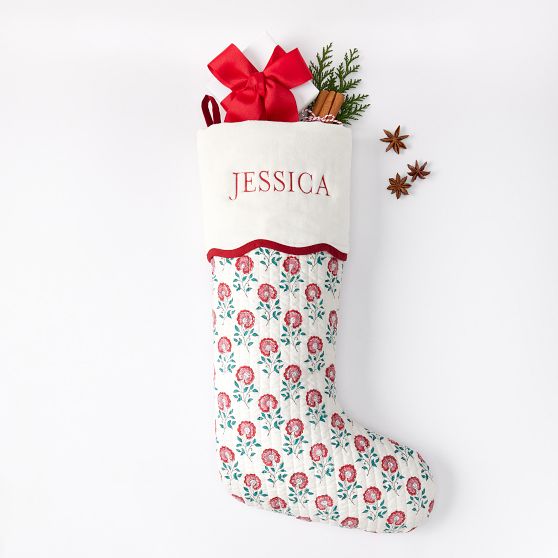 Block Print Quilted Stocking