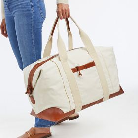 Mark and Graham mixed material monogrammed men's travel bag