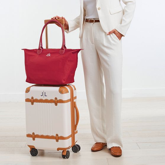 Mark &amp; Graham x Jennifer Lake Scalloped Expandable Carry-On Luggage