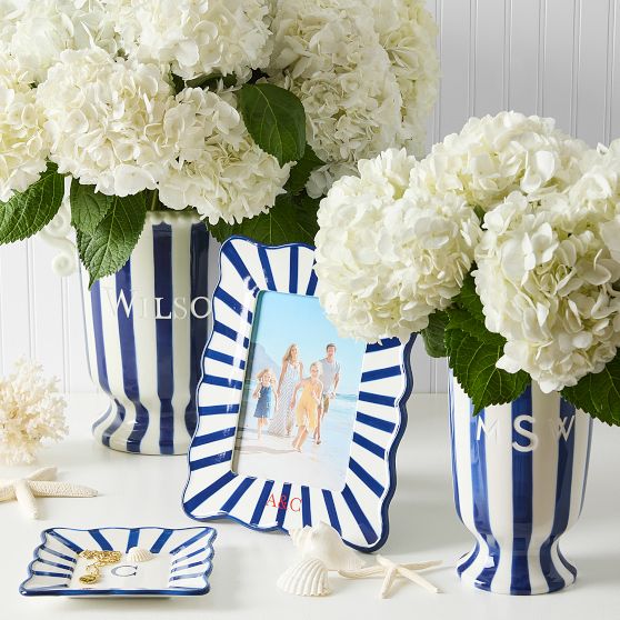 Striped Ceramic Wine Bucket