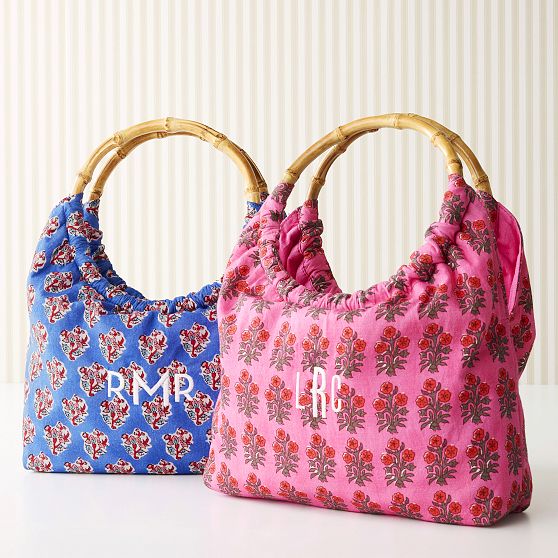 Block Print Bamboo Handbag