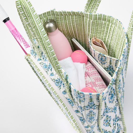 Block Print Tennis Tote