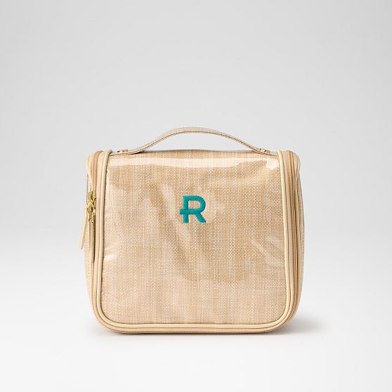 Clear Coated Dual Compartment Hanging Travel Bag