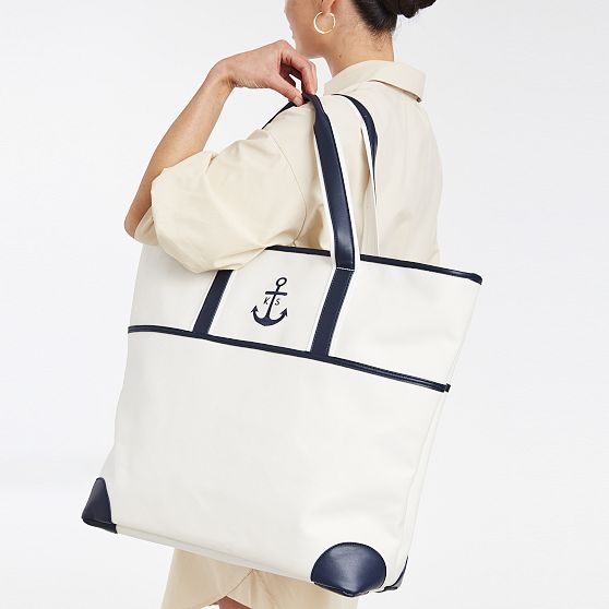 Coated Canvas Travel Tote