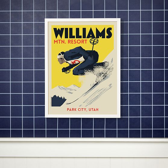 Downhill Skier Personalized Wall Art