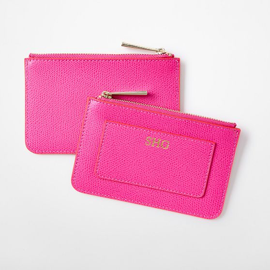 Lola Leather Zip Card Case