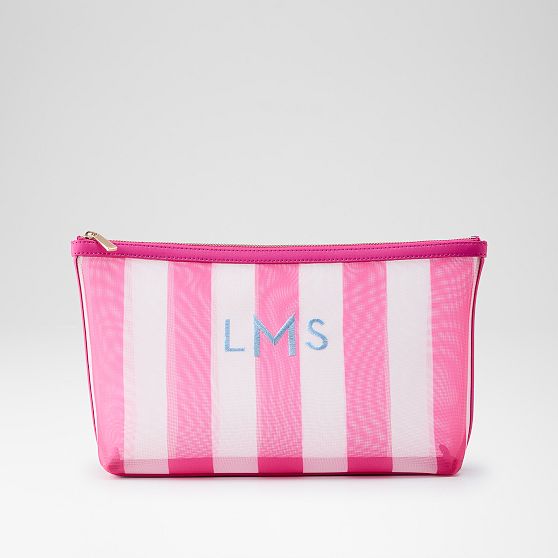 Cabana Stripe Mesh Pouch
