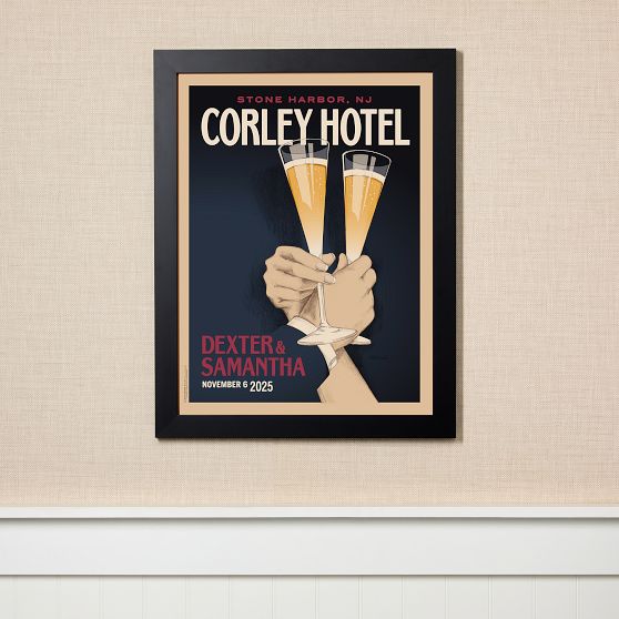 First Toast Personalized Wall Art