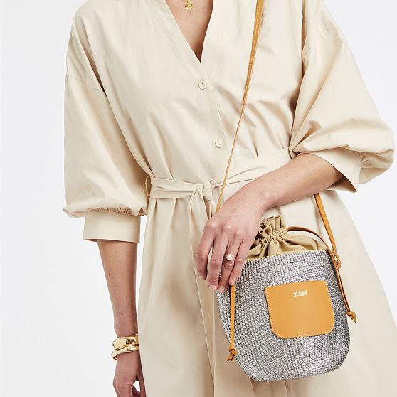 Handwoven Metallic Crossbody