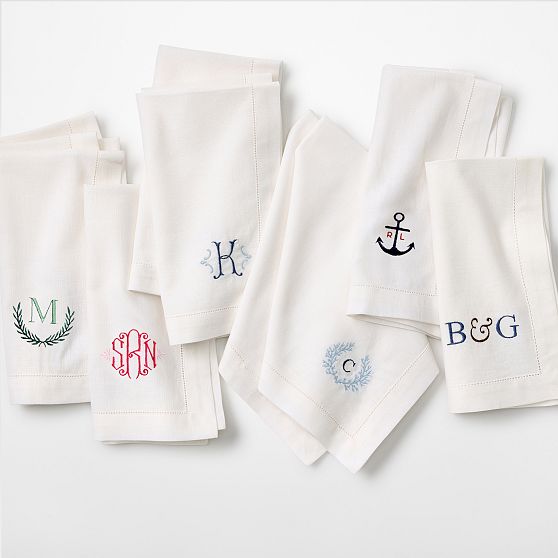 Hemstitch Dinner Napkins, Set of 4