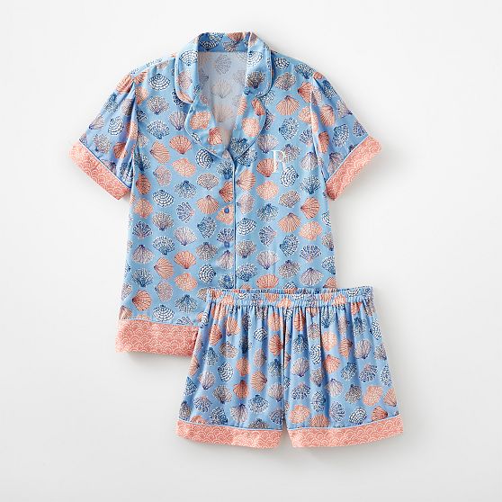 Seashells Sateen Short Pajama Set