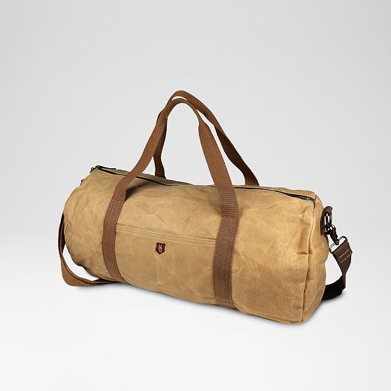 Waxed Canvas American Flag Duffle Bag