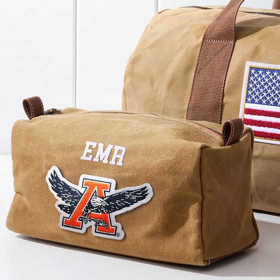 Waxed Canvas Collegiate Travel Pouch