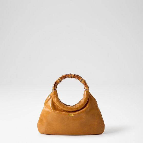 Gabriella Italian Leather Bamboo Handbag