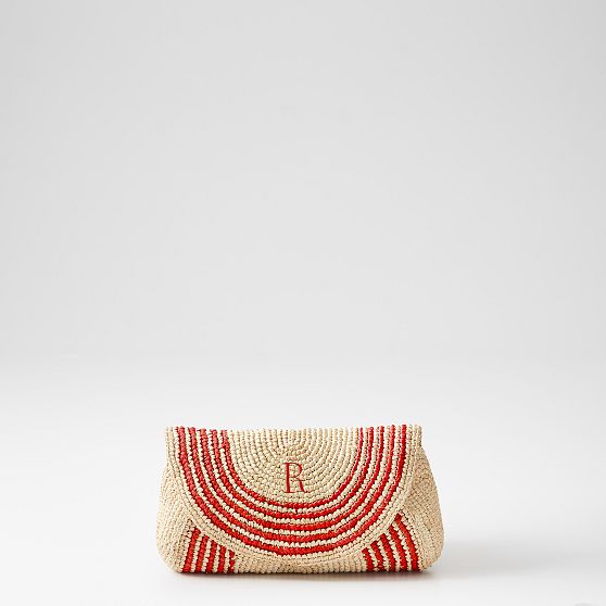 Coronado Handwoven Raffia Clutch