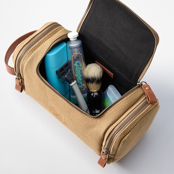 Graham Canvas and Leather Travel Pouch