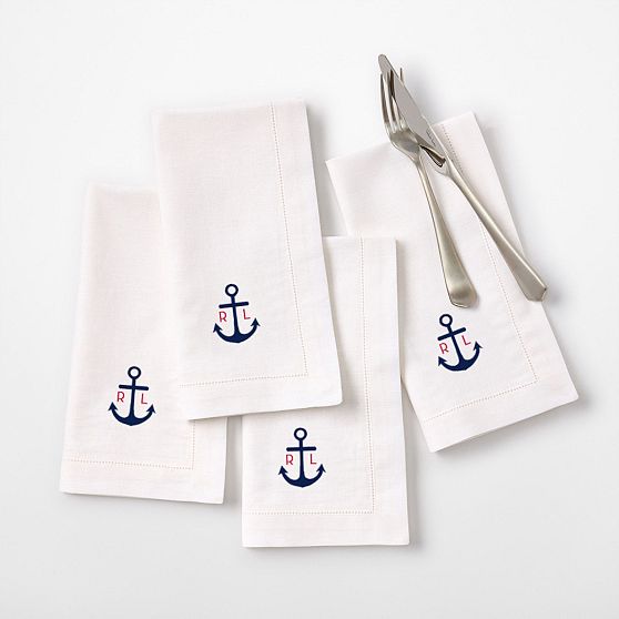 Hemstitch Dinner Napkins, Set of 4