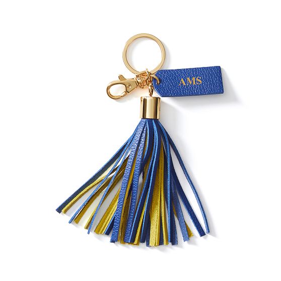 Multicolor Leather Tassel Keychain