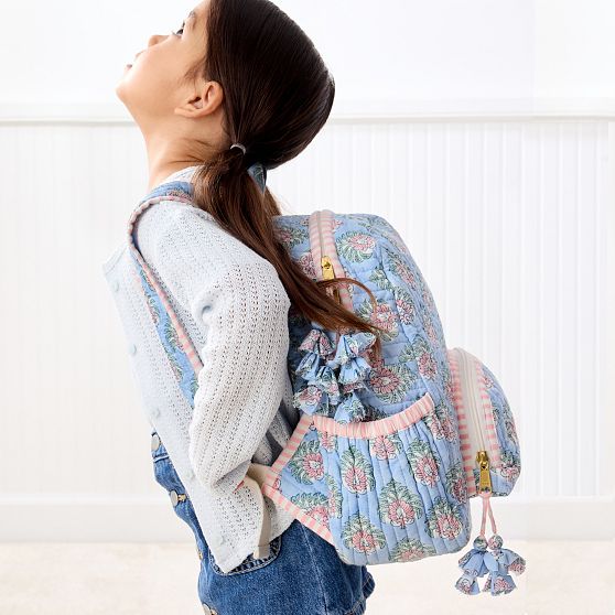 Block Print Quilted Backpack