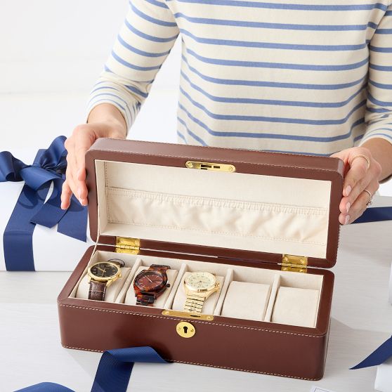 Classic Leather Top Stitch Watch Box