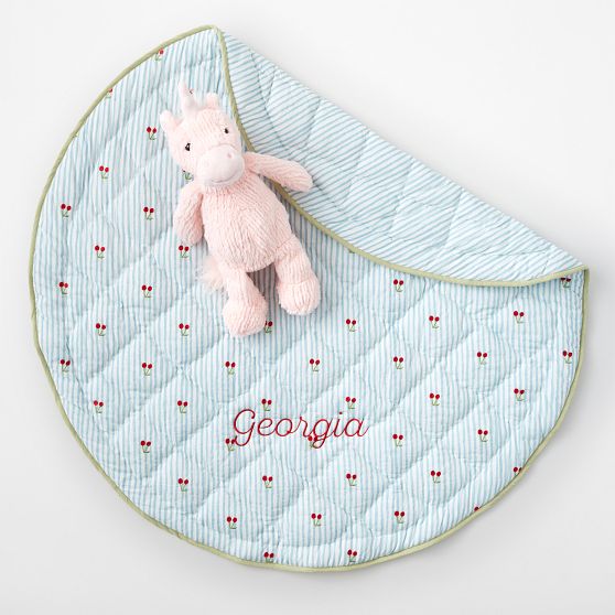 Embroidered Quilted Play Mat