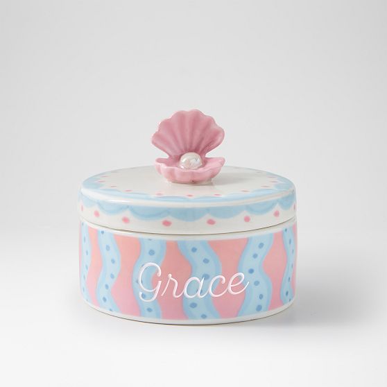 Hand Painted Ceramic Keepsake Box