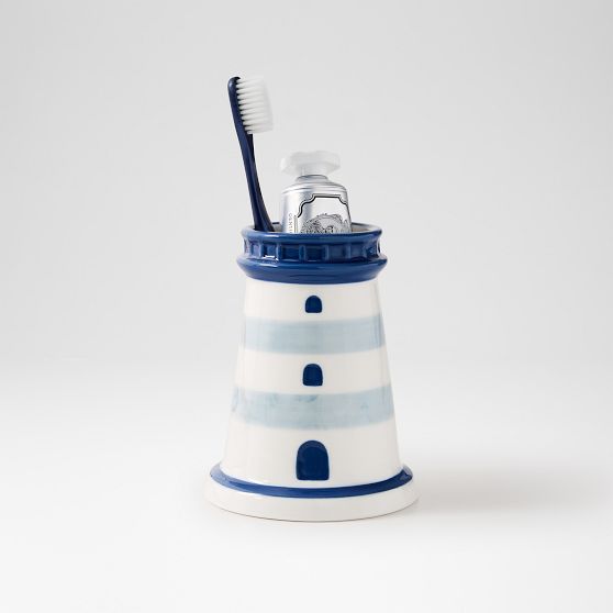 Hand Painted Ceramic Toothbrush Holder