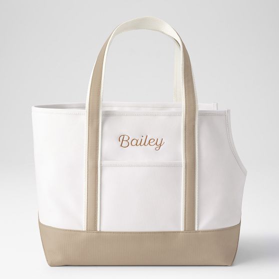 Coated Canvas Dog Carrier Tote