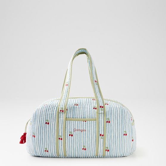 Embroidered Quilted Overnighter