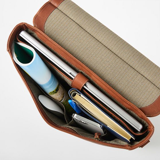 Harrison Leather Messenger Bag