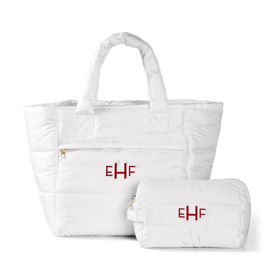 Lightweight Packable Puffer Tote and Pouch Gift Set